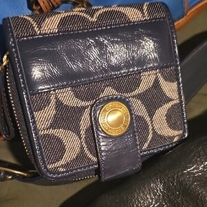 Coach Navy wallet denim live listing for show